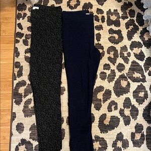 LOFT Black and Navy Leggings